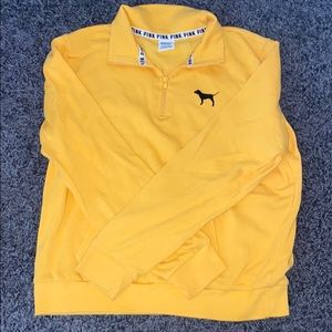 Yellow quarter zip up from PINK